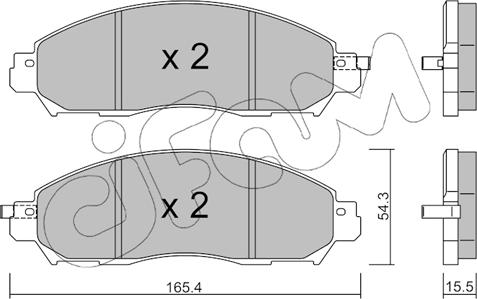 Cifam 822-1081-1 - Гальмівні колодки, дискові гальма autocars.com.ua