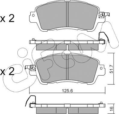 Cifam 822-1085-0 - Гальмівні колодки, дискові гальма autocars.com.ua