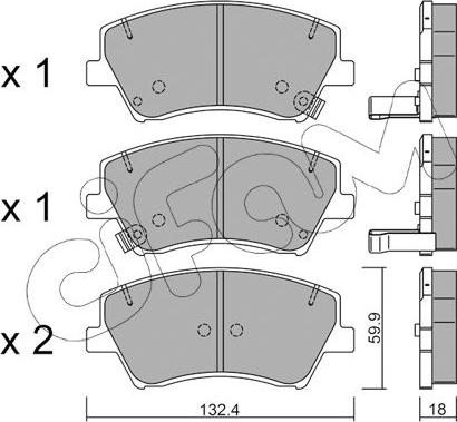 Cifam 822-1092-0 - Тормозные колодки, дисковые, комплект autodnr.net