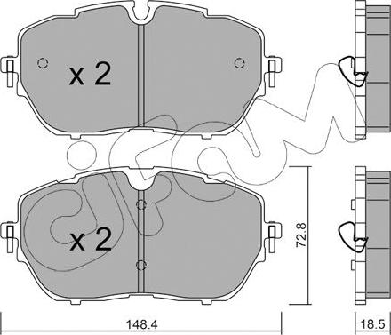 Cifam 822-1105-0 - Тормозные колодки, дисковые, комплект avtokuzovplus.com.ua