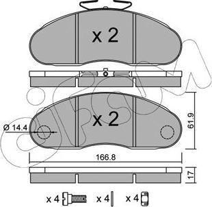 Cifam 822-111-1 - Тормозные колодки, дисковые, комплект avtokuzovplus.com.ua