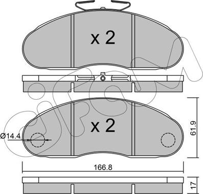 Cifam 822-111-2 - Гальмівні колодки, дискові гальма autocars.com.ua