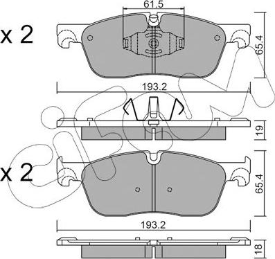 Cifam 822-1123-0 - Тормозные колодки, дисковые, комплект avtokuzovplus.com.ua