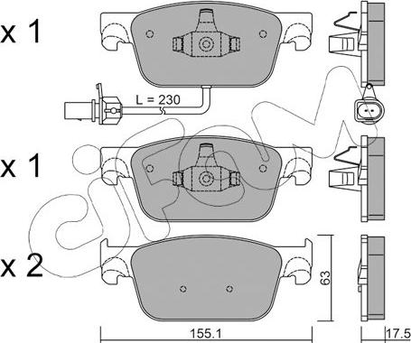 Cifam 822-1125-0 - Тормозные колодки, дисковые, комплект avtokuzovplus.com.ua