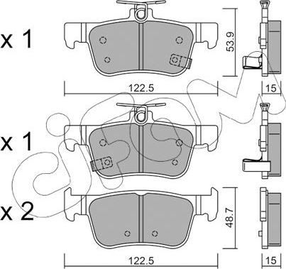 Cifam 822-1131-0 - Тормозные колодки, дисковые, комплект autodnr.net