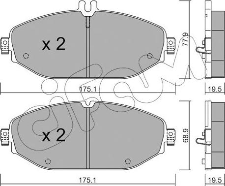 Cifam 822-1132-0 - Гальмівні колодки, дискові гальма autocars.com.ua