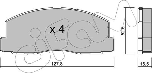 Cifam 822-114-0 - Гальмівні колодки, дискові гальма autocars.com.ua