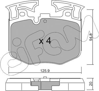 Cifam 822-1146-0 - Тормозные колодки, дисковые, комплект avtokuzovplus.com.ua