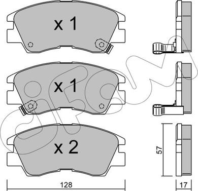 Cifam 822-115-0 - Тормозные колодки, дисковые, комплект avtokuzovplus.com.ua