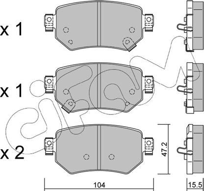 Cifam 822-1159-0 - Тормозные колодки, дисковые, комплект avtokuzovplus.com.ua