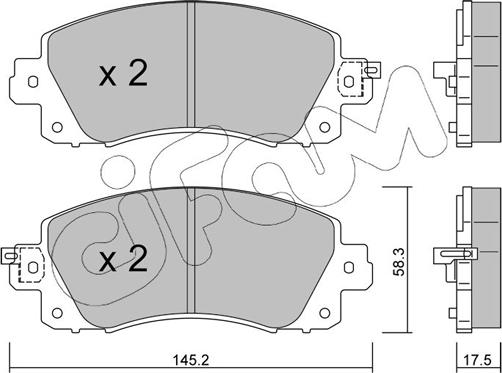 Cifam 822-1161-0 - Тормозные колодки, дисковые, комплект avtokuzovplus.com.ua