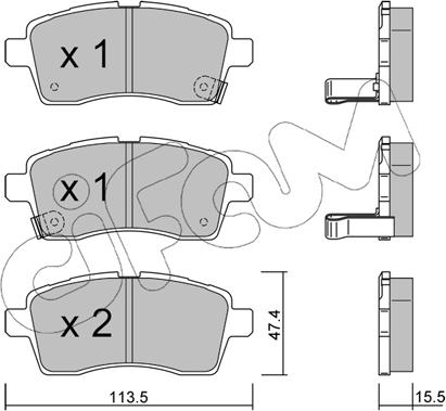 Cifam 822-1162-0 - Тормозные колодки, дисковые, комплект autodnr.net