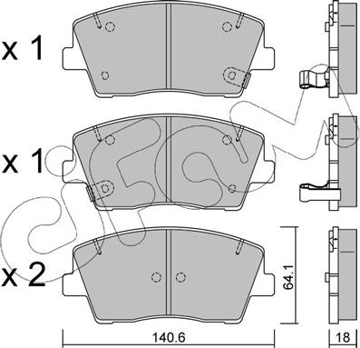 Cifam 822-1168-0 - Гальмівні колодки, дискові гальма autocars.com.ua