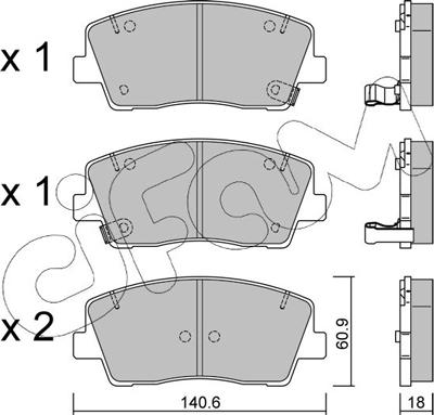 Cifam 822-1169-0 - Гальмівні колодки, дискові гальма autocars.com.ua