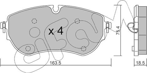 Cifam 822-1172-1 - Гальмівні колодки, дискові гальма autocars.com.ua
