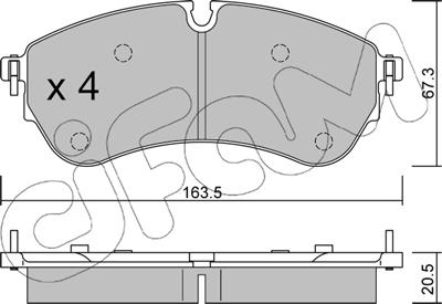 Cifam 822-1173-0 - Тормозные колодки, дисковые, комплект avtokuzovplus.com.ua