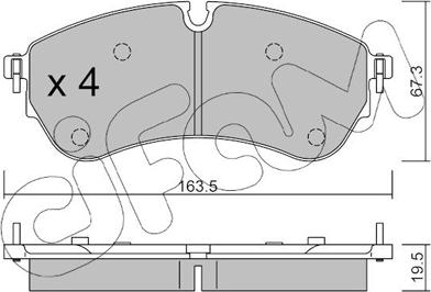 Cifam 822-1173-1 - Гальмівні колодки, дискові гальма autocars.com.ua