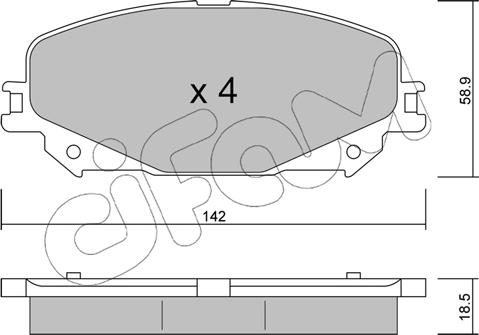 Cifam 822-1176-0 - Гальмівні колодки, дискові гальма autocars.com.ua