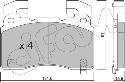 Cifam 822-1179-0 - Гальмівні колодки, дискові гальма autocars.com.ua