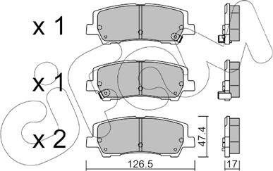 Cifam 822-1184-0 - Тормозные колодки, дисковые, комплект avtokuzovplus.com.ua