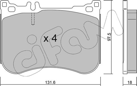 Cifam 822-1197-0 - Тормозные колодки, дисковые, комплект avtokuzovplus.com.ua