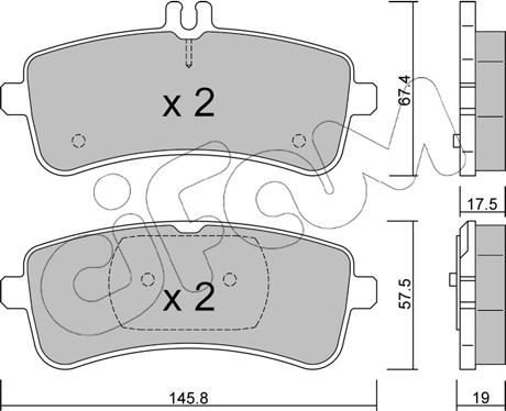 Cifam 822-1200-0 - Гальмівні колодки, дискові гальма autocars.com.ua