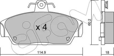 Cifam 822-121-0 - Тормозные колодки, дисковые, комплект avtokuzovplus.com.ua