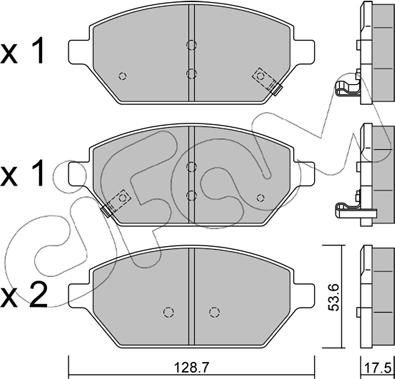 Cifam 822-1211-0 - Тормозные колодки, дисковые, комплект avtokuzovplus.com.ua