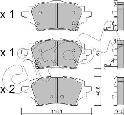 Cifam 822-1228-0 - Гальмівні колодки, дискові гальма autocars.com.ua