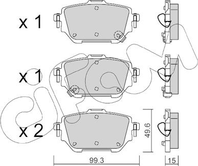 Cifam 822-1236-0 - Гальмівні колодки, дискові гальма autocars.com.ua