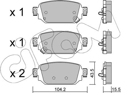 Cifam 822-1238-0 - Тормозные колодки, дисковые, комплект autodnr.net