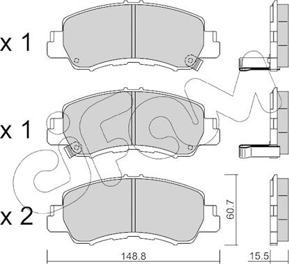 Cifam 822-1239-0 - Тормозные колодки, дисковые, комплект avtokuzovplus.com.ua