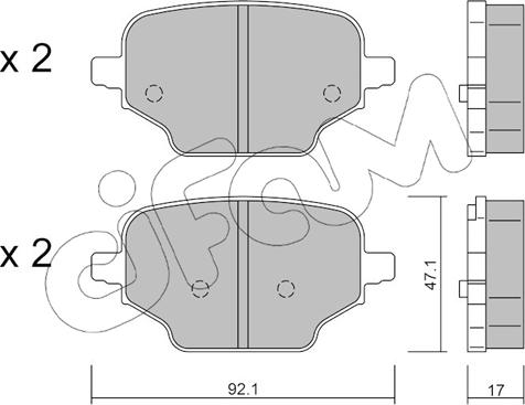 Cifam 822-1245-0 - Тормозные колодки, дисковые, комплект avtokuzovplus.com.ua