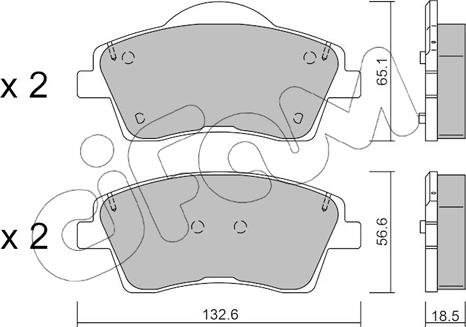 Cifam 822-1249-0 - Гальмівні колодки, дискові гальма autocars.com.ua