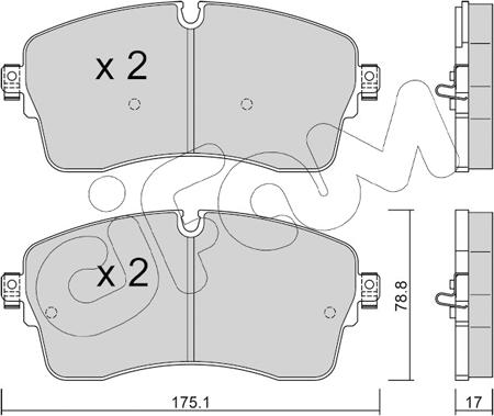 Cifam 822-1250-0 - Тормозные колодки, дисковые, комплект avtokuzovplus.com.ua