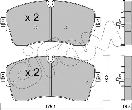 Cifam 822-1250-1 - Гальмівні колодки, дискові гальма autocars.com.ua