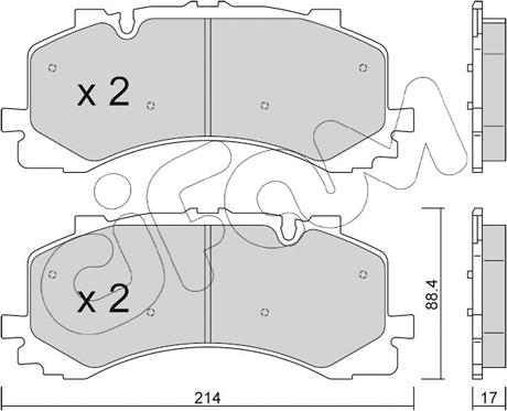 Cifam 822-1252-0 - Гальмівні колодки, дискові гальма autocars.com.ua