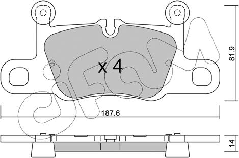 Cifam 822-1258-1 - Тормозные колодки, дисковые, комплект autodnr.net