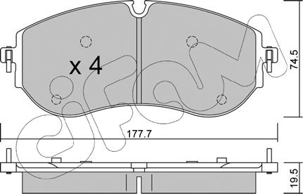 Cifam 822-1262-0 - Тормозные колодки, дисковые, комплект avtokuzovplus.com.ua