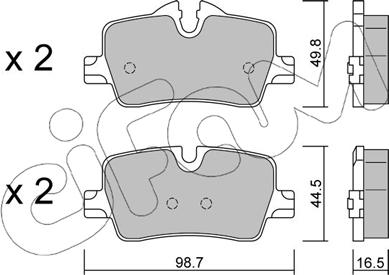 Cifam 822-1264-0 - Гальмівні колодки, дискові гальма autocars.com.ua