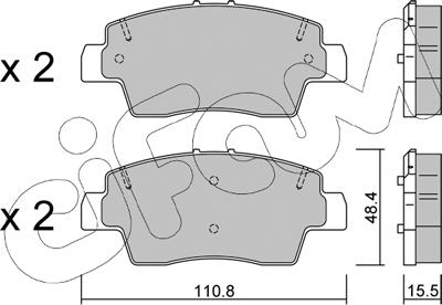 Cifam 822-1285-0 - Тормозные колодки, дисковые, комплект avtokuzovplus.com.ua