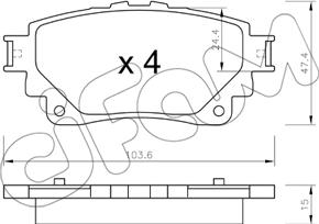 Cifam 822-1290-0 - Гальмівні колодки, дискові гальма autocars.com.ua