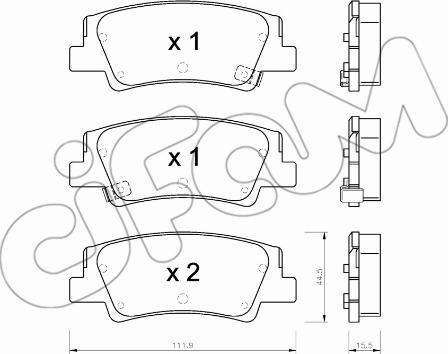 Cifam 822-1299-0 - Гальмівні колодки, дискові гальма autocars.com.ua