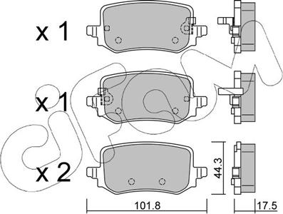 Cifam 822-1301-0 - Гальмівні колодки, дискові гальма autocars.com.ua