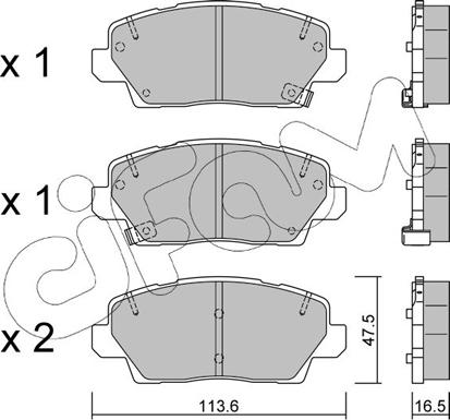 Cifam 822-1302-0 - Гальмівні колодки, дискові гальма autocars.com.ua