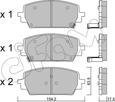 Cifam 822-1303-0 - Гальмівні колодки, дискові гальма autocars.com.ua