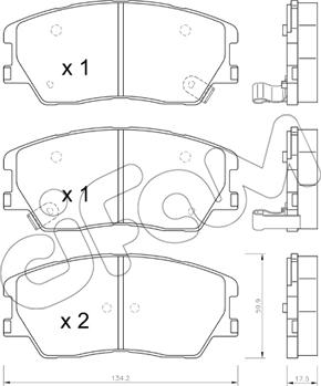 Cifam 822-1305-0 - Гальмівні колодки, дискові гальма autocars.com.ua