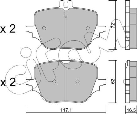 Cifam 822-1313-0 - Гальмівні колодки, дискові гальма autocars.com.ua