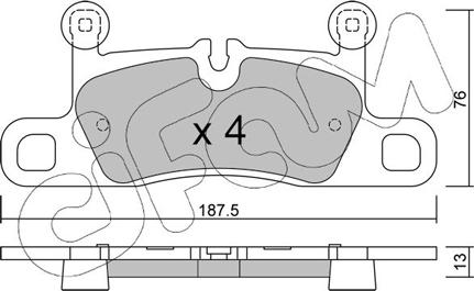 Cifam 822-1315-0 - Тормозные колодки, дисковые, комплект avtokuzovplus.com.ua