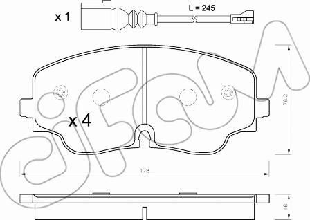 Cifam 822-1316-0 - Тормозные колодки, дисковые, комплект autodnr.net